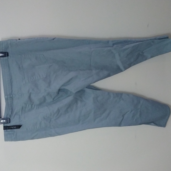 Silver Crush Olive Green Jeans with Holes Down Leg Size 21/22 - Picture 4 of 5